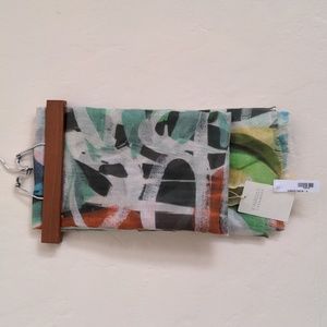 Kinross Silk & Cashmere Scarf, multicolored, 76"x28"